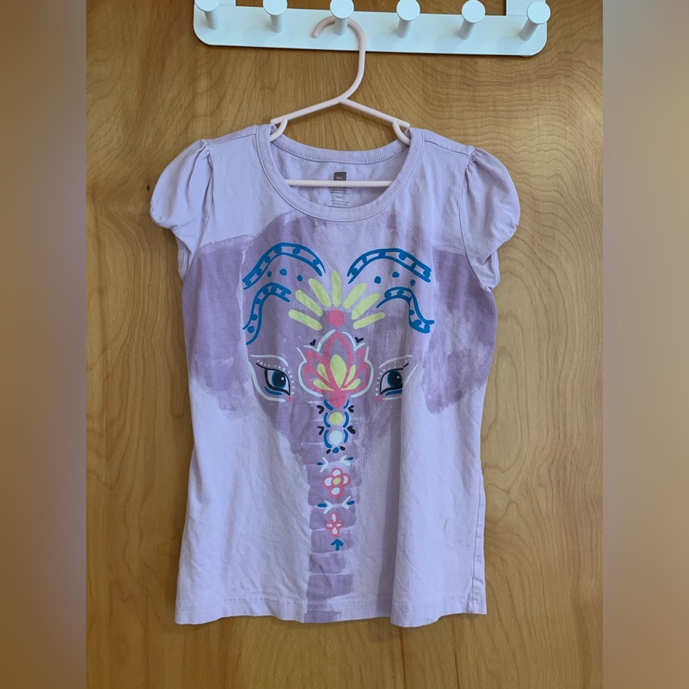 Tea Collection elephant shirt, size 7